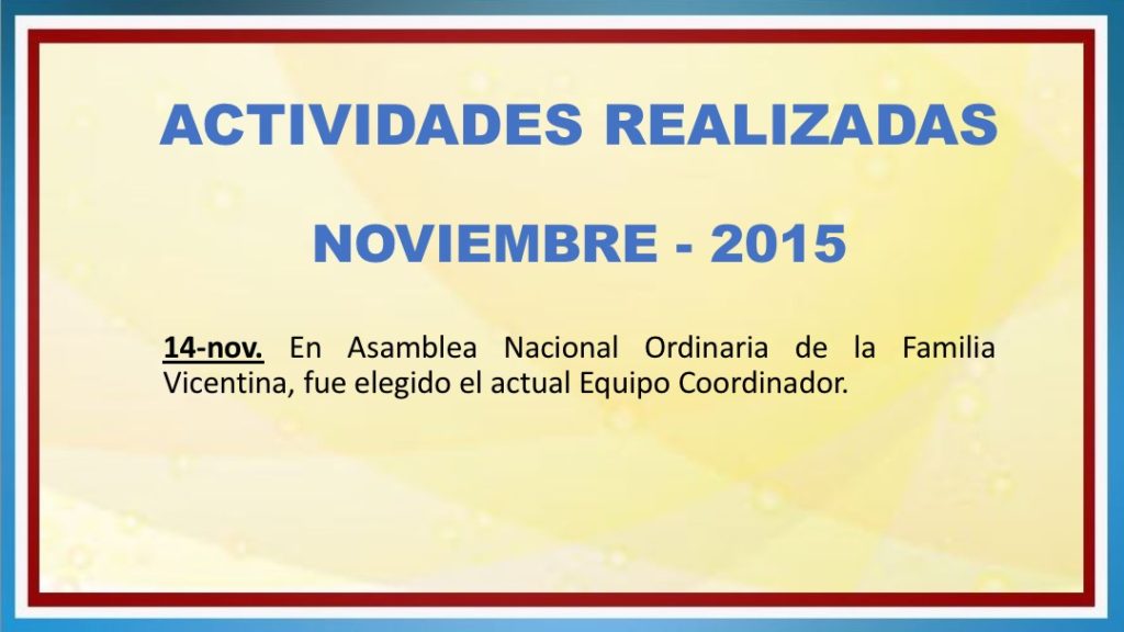 INFORME DE ACTIVIDADES FAVIE 2015 2018