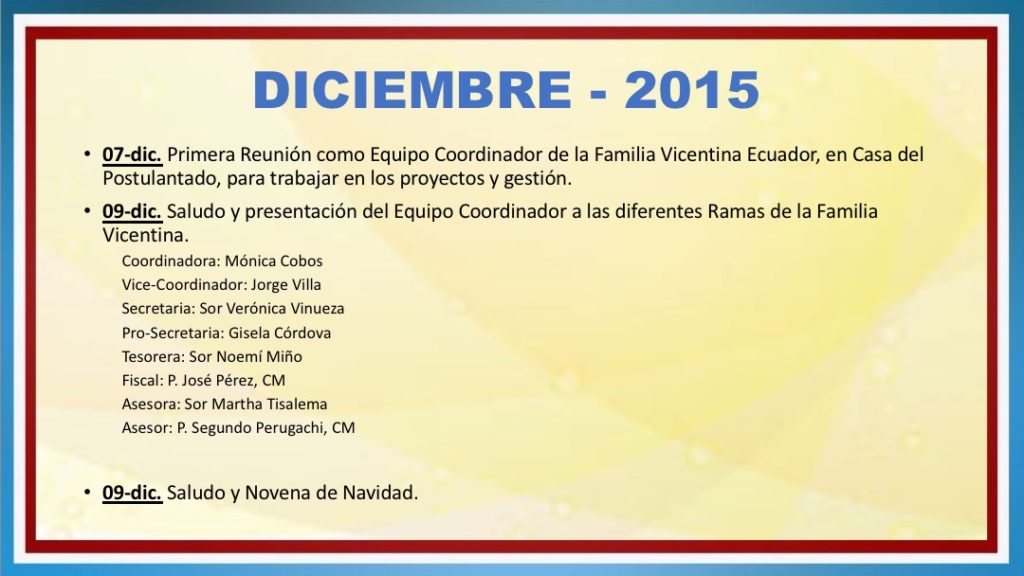 INFORME DE ACTIVIDADES FAVIE 2015 2018