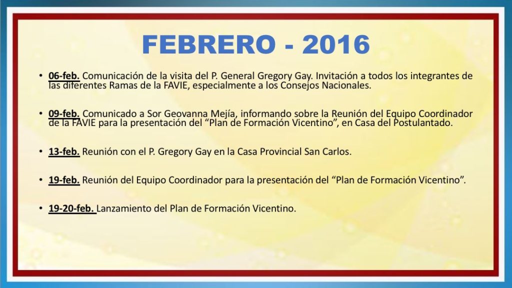INFORME DE ACTIVIDADES FAVIE 2015 2018