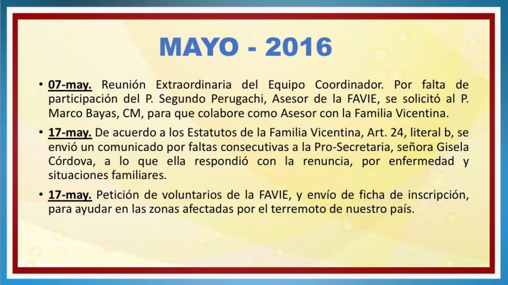 INFORME DE ACTIVIDADES FAVIE 2015 2018