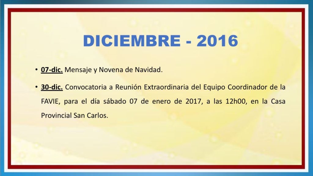 INFORME DE ACTIVIDADES FAVIE 2015 2018