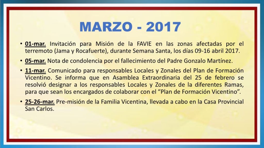 INFORME DE ACTIVIDADES FAVIE 2015 2018