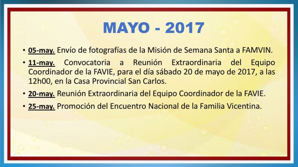 INFORME DE ACTIVIDADES FAVIE 2015 2018