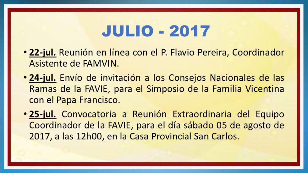 INFORME DE ACTIVIDADES FAVIE 2015 2018