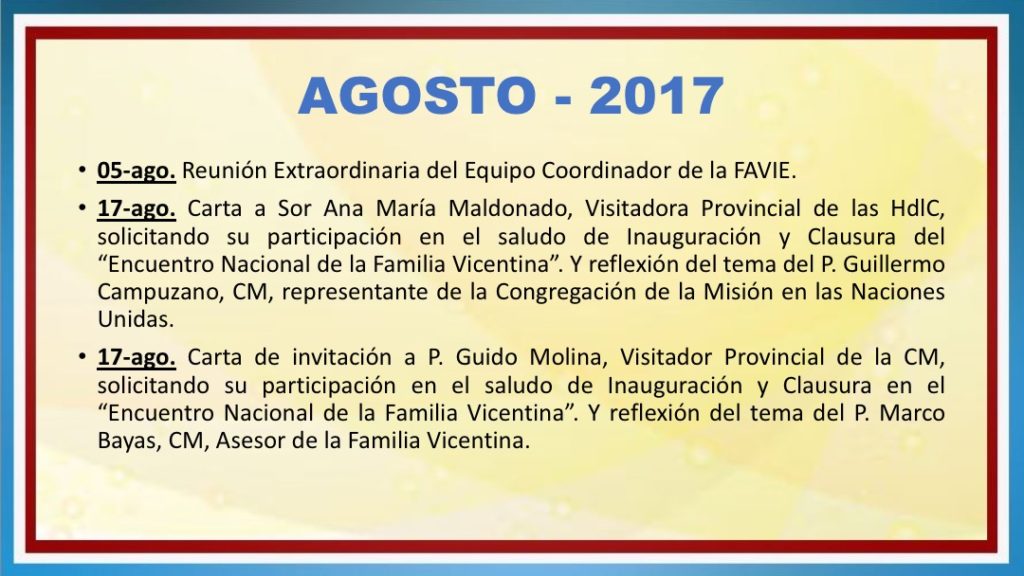INFORME DE ACTIVIDADES FAVIE 2015 2018