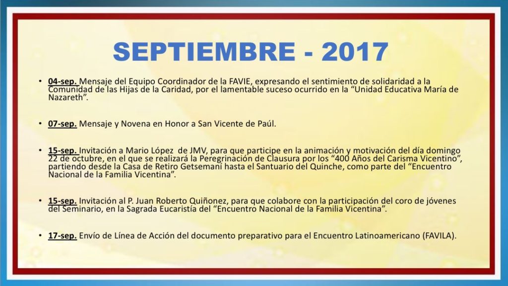 INFORME DE ACTIVIDADES FAVIE 2015 2018