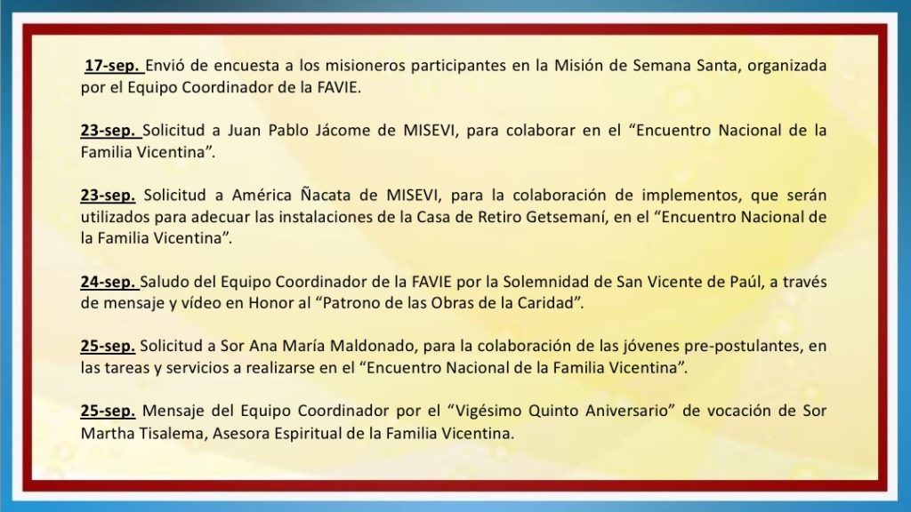 INFORME DE ACTIVIDADES FAVIE 2015 2018
