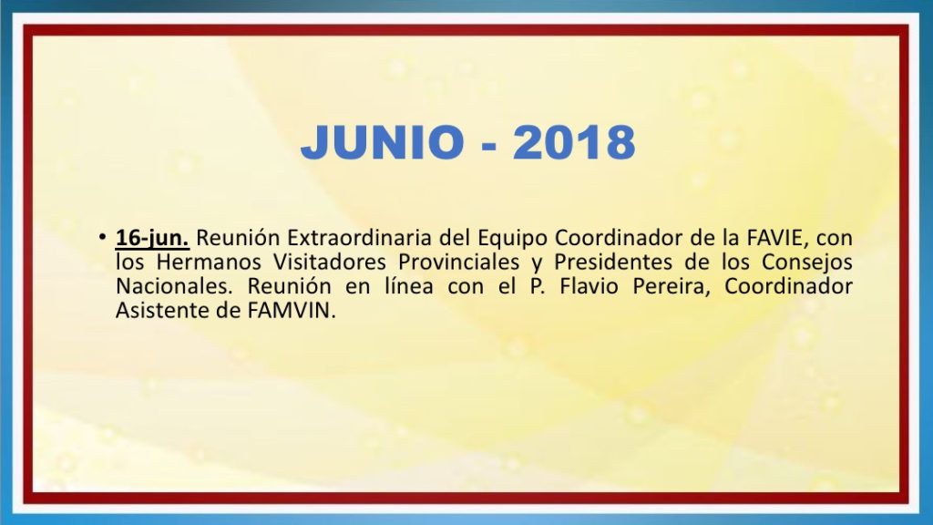 INFORME DE ACTIVIDADES FAVIE 2015 2018