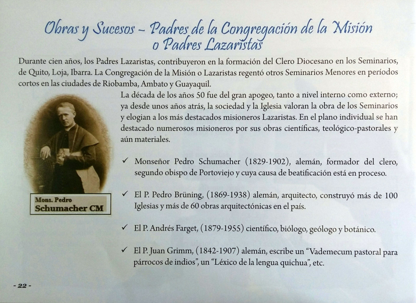 Llegada de las Hijas de Caridad y Congregación de la Misión a Ecuador