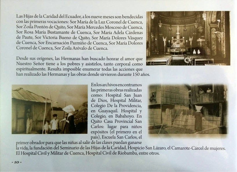 Llegada de las Hijas de Caridad y Congregación de la Misión a Ecuador