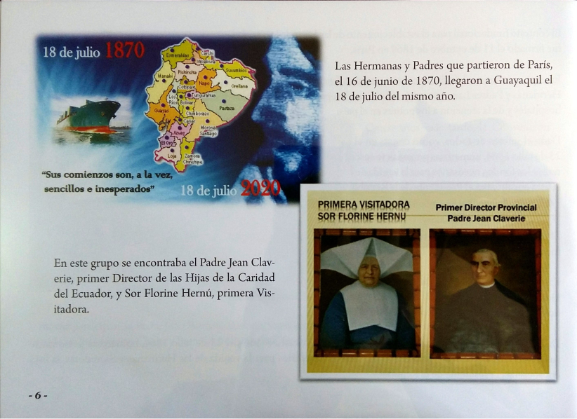 Llegada de las Hijas de Caridad y Congregación de la Misión a Ecuador